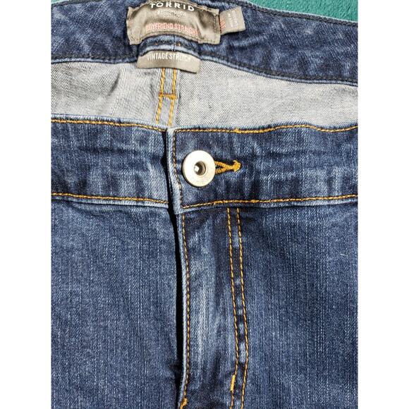 Torrid Jeans Size 18 Womens Blue Stretch Denim Plus Mid Rise Boyfriend Straight - Picture 6 of 12
